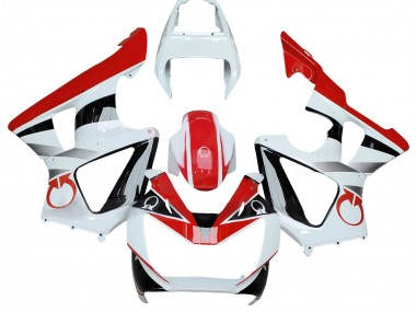 Custom 2000-2001 Honda CBR900RR 929 Motorcycle Fairings - White Red Black