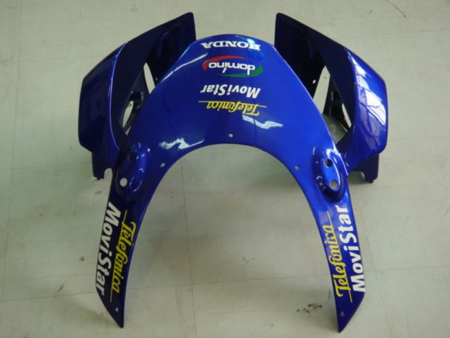 2002-2003 Blue Yellow Glossy Black Telefonica MoviStar Castrol Honda CBR900RR 954 Motorcycle Fairings