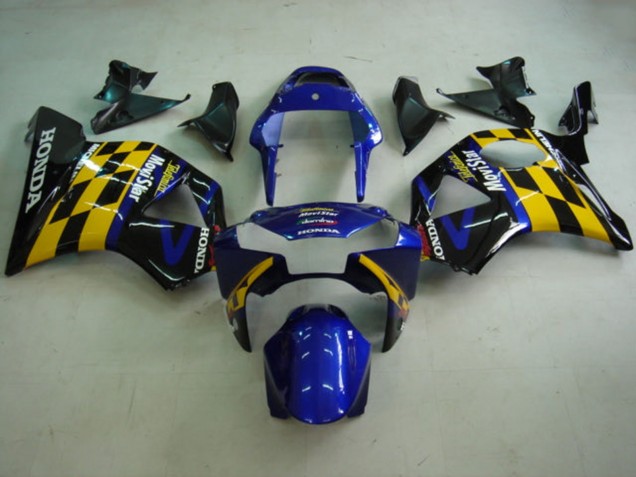 2002-2003 Blue Yellow Glossy Black Telefonica MoviStar Castrol Honda CBR900RR 954 Motorcycle Fairings
