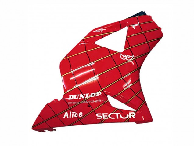 2002-2003 Honda CBR900RR 954 Motorcycle Fairings - Red Dark Blue Dunlop