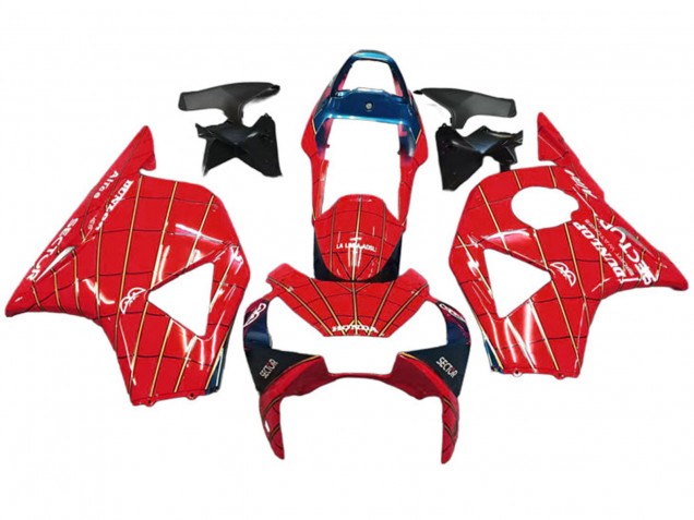 2002-2003 Honda CBR900RR 954 Motorcycle Fairings - Red Dark Blue Dunlop