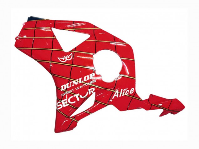2002-2003 Honda CBR900RR 954 Motorcycle Fairings - Red Dark Blue Dunlop