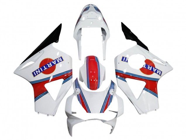 2002-2003 Honda CBR900RR 954 Motorcycle Fairings - White Red Blue Glossy Black Martini