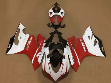 Custom 2011-2014 Ducati Panigale 899 Motorcycle Fairings - White Red Black