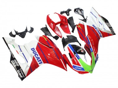 Custom 2011-2014 Ducati Panigale 899/1199 Motorcycle Fairings - White Red Green Blue Glossy Black Flex-Box