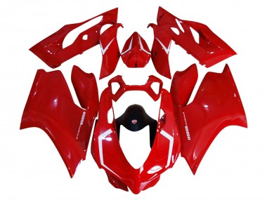 Custom 2011-2014 Ducati 1199 Motorcycle Fairing Kits - Red
