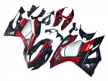 Custom 2011-2014 Ducati 1199 Motorcycle Fairings - Red Silver Black