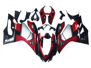 Custom 2011-2014 Ducati 1199 Motorcycle Fairings - Red Silver Black