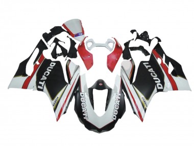Custom 2011-2014 Ducati Panigale 1199 Motorcycle Fairings - White Red Black