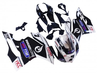 Custom 2011-2014 Ducati Panigale 899/1199 Motorcycle Fairings - White Black Blue Fiamm Ficc 7