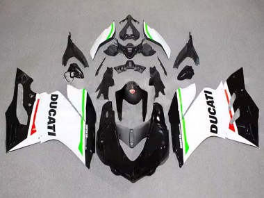 Custom 2015-2020 Ducati 1299 Motorcycle Fairings - White Red Green Glossy Black