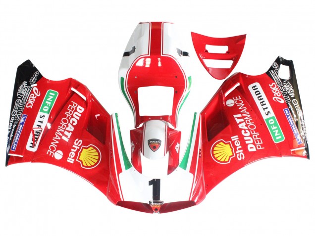 1993-2005 Ducati 748/916/996/998 Motorcycle Fairings - White Red Yellow Green Glossy Black Performance