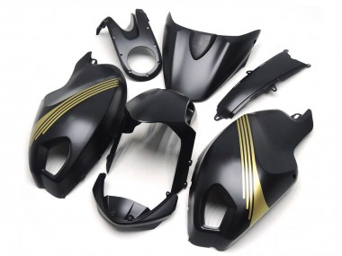 Custom 2008-2012 Ducati Monster 696 796 1100 1100S Motorcycle Fairings - Matte Black Gold