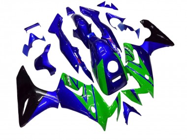 Custom 2002-2006 Honda CBR125R Motorcycle Fairings - Blue Green Glossy Black