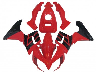 Custom 2002-2006 Honda CBR125R Motorcycle Fairings - Red Glossy Black Stripe