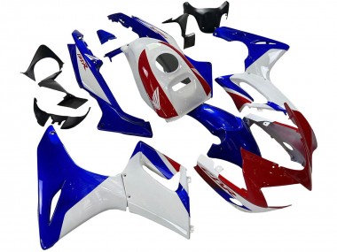 Custom 2002-2006 Honda CBR125R Motorcycle Fairings - White Blue Red