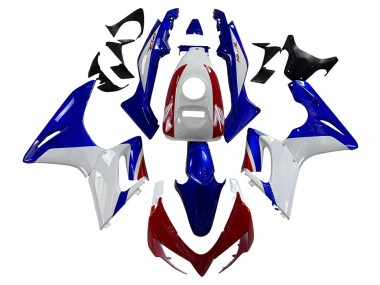 Custom 2002-2006 Honda CBR125R Motorcycle Fairings - White Blue Red