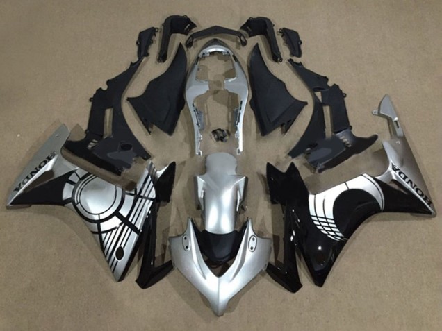 2013-2015 Honda CBR500R Motorcycle Fairings - Silver Glossy Black