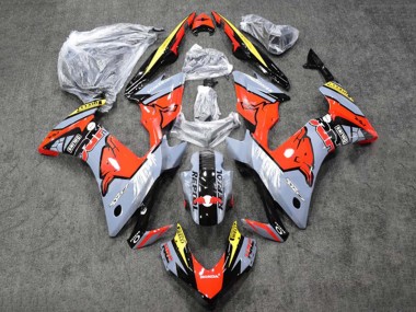 Custom 2013-2015 Honda CBR500R Motorcycle Fairings - Glossy Nardo Grey Yellow Glossy Black Repsol HRC Red Bull