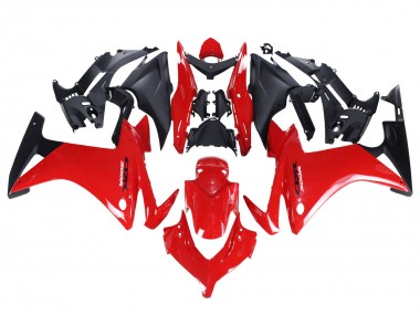 Custom 2013-2015 Honda CBR500R Motorcycle Fairings - Red Matte Black