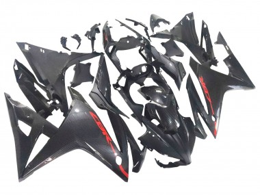 Custom 2016-2018 Honda CBR500R Motorcycle Fairings - Black Carbon Fiber Red