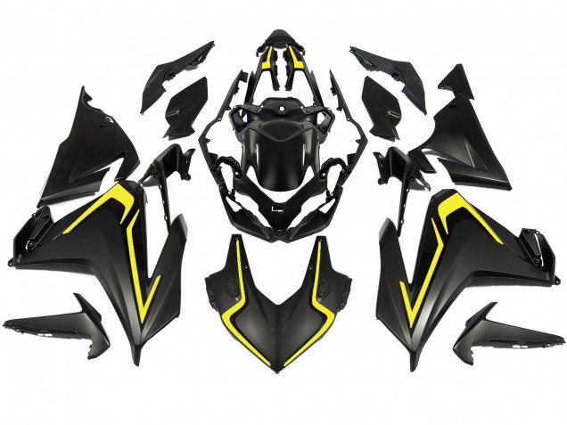 2022-2023 Honda CBR500R Motorcycle Fairings - Matte Black Yellow
