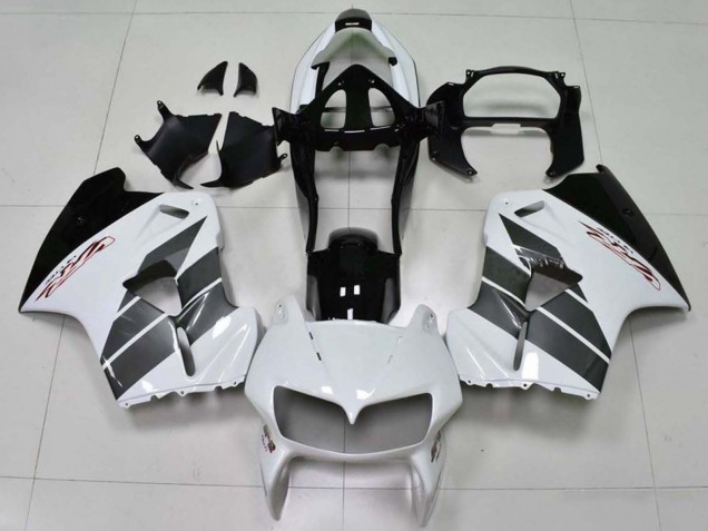 1998-2001 Honda VFR 800 Motorcycle Fairings - White Black