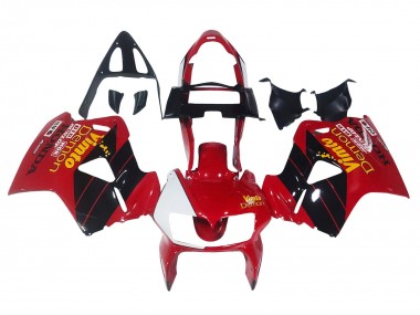 Custom 1998-2001 Honda VFR 800 Motorcycle Fairings - Red White Glossy Black Vimto