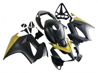 Custom 2002-2013 Honda VFR 800 Motorcycle Fairings - Yellow Matte Black