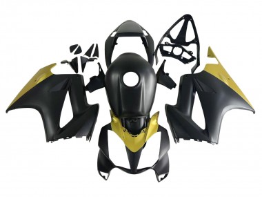 Custom 2002-2013 Honda VFR 800 Motorcycle Fairings - Yellow Matte Black