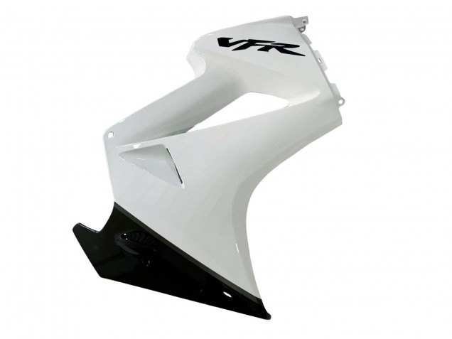 2002-2013 Honda VFR 800 Motorcycle Fairings - Pearl White Glossy Black Decal