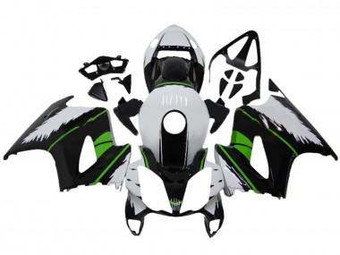 Custom 2002-2013 Honda VFR 800 Motorcycle Fairings - White Green Glossy Black
