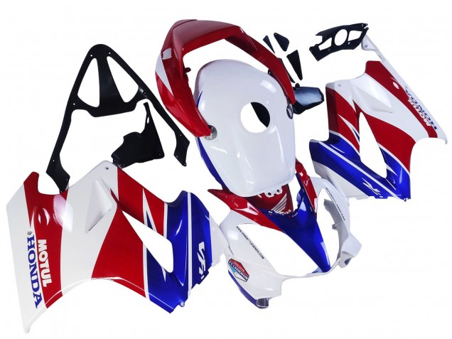 2002-2013 Honda VFR 800 Motorcycle Fairings - White Red Blue Motul