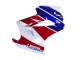 2002-2013 Honda VFR 800 Motorcycle Fairings - White Red Blue Motul