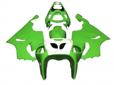 Custom 1996-2003 Kawasaki ZX7R Motorcycle Fairings - Green White