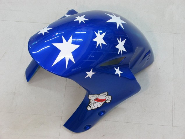 2004-2005 Honda CBR1000RR Motorcycle Fairings - White Red Glossy Black Blue Star