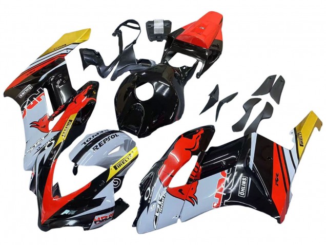 2004-2005 Honda CBR1000RR Motorcycle Fairings - Yellow Red White Glossy Red Bull Repsol HRC