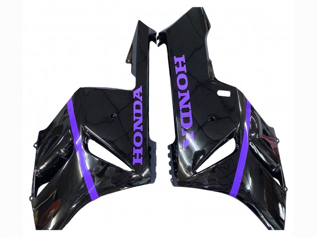 2004-2005 Honda CBR1000RR Motorcycle Fairings - Glossy Black Purple Stripe