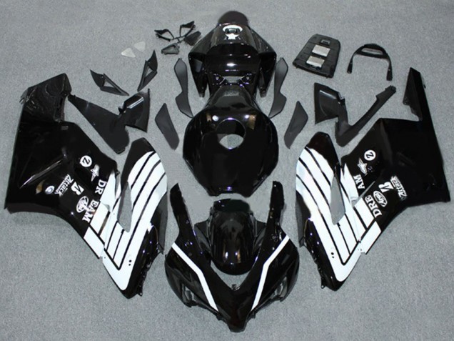 2004-2005 Honda CBR1000RR Motorcycle Fairings - Glossy Black White