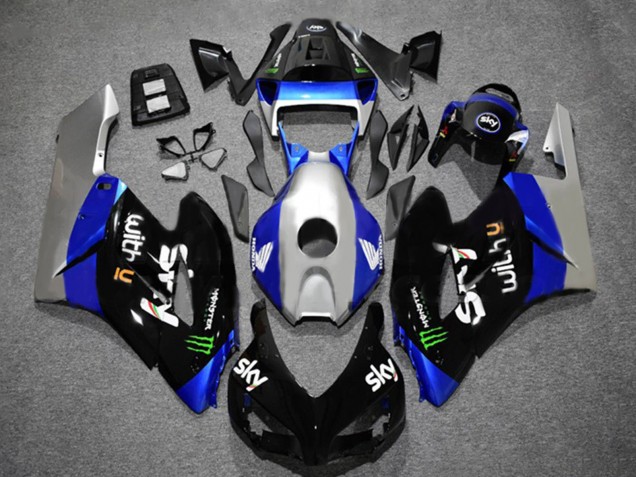 2004-2005 Honda CBR1000RR Motorcycle Fairings - Silver Blue Glossy Black Green Monster Sky