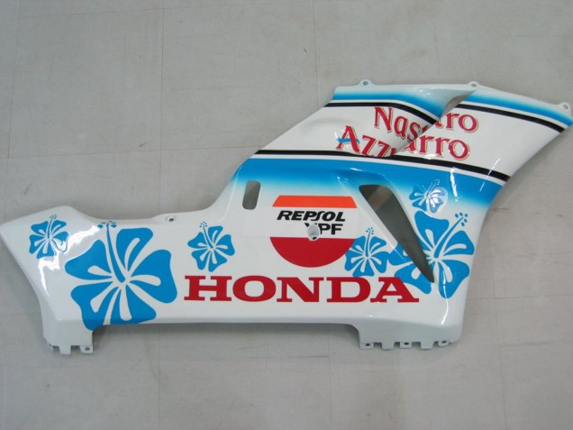 2004-2005 Honda CBR1000RR Motorcycle Fairings - White Blue Snow Nastro Azzurro 46