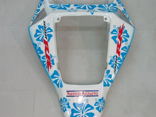 2004-2005 Honda CBR1000RR Motorcycle Fairings - White Blue Snow Nastro Azzurro 46