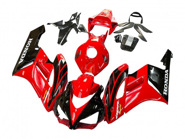2004-2005 Honda CBR1000RR Motorcycle Fairings - Red Glossy Black Racing