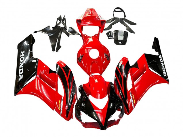 2004-2005 Honda CBR1000RR Motorcycle Fairings - Red Glossy Black Racing