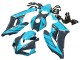 2004-2005 Honda CBR1000RR Motorcycle Fairings - Light Blue Glossy Black