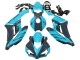 2004-2005 Honda CBR1000RR Motorcycle Fairings - Light Blue Glossy Black