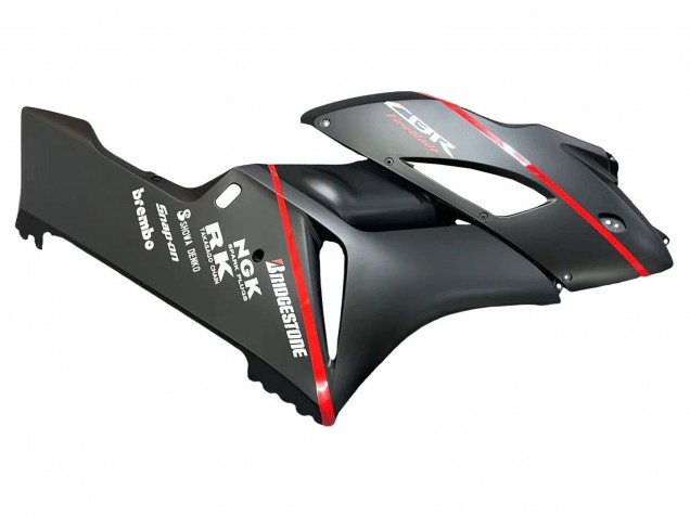 2004-2005 Honda CBR1000RR Motorcycle Fairings - Glossy Black Glossy Grey Red Stripe