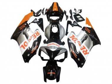 Custom 2004-2005 Honda CBR1000RR Motorcycle Fairings - Orange Silver Glossy Black Repsol