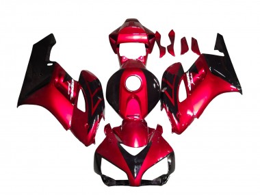 Custom 2004-2005 Honda CBR1000RR Motorcycle Fairings - Red Glossy Black Stripe
