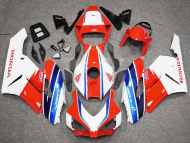 Custom 2004-2005 Honda CBR1000RR Motorcycle Fairing - White Red Blue HRC